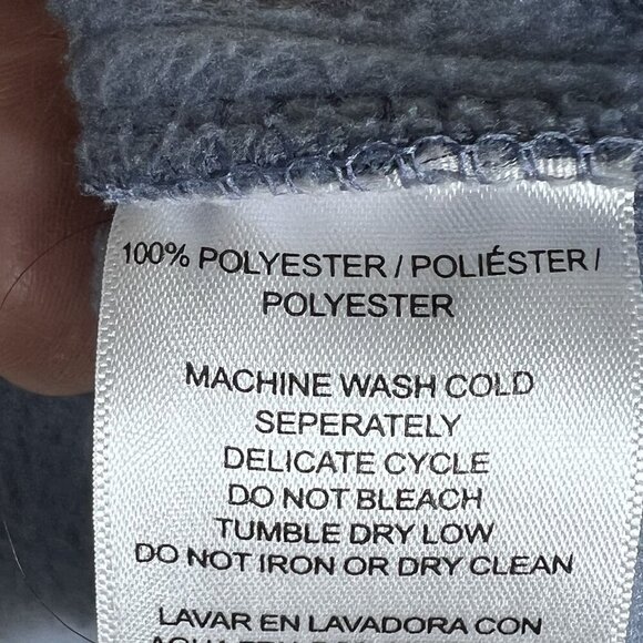 Calvin Klein Performance Women S Polar Fleece Jacket Baby Blue Full Zip SpellOut - Picture 14 of 15